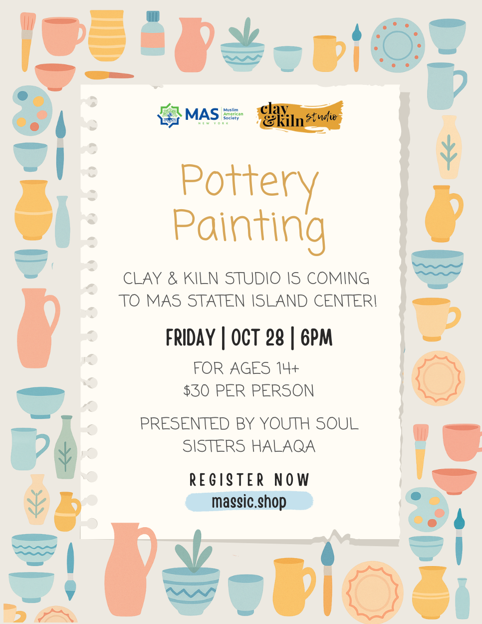 Pottery Painting Night at MAS SI
